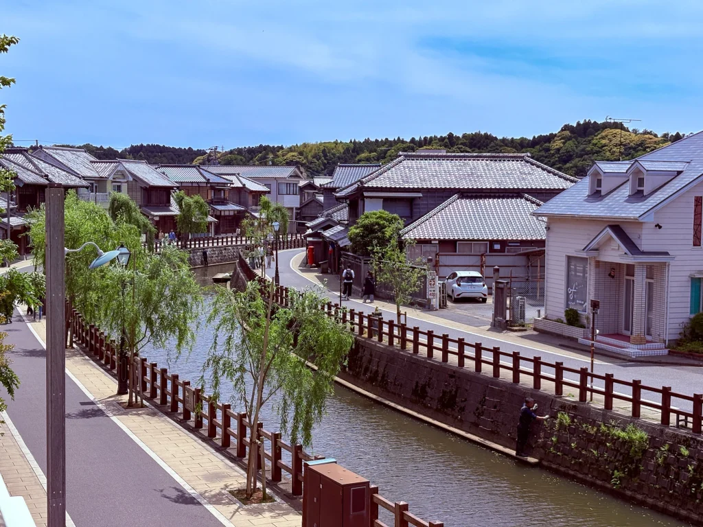 リビング咲楽2階から見える佐原の町並み