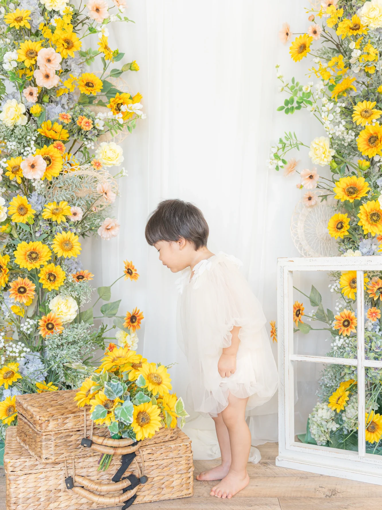 季節の花で思い出を残せるフォトスタジオ